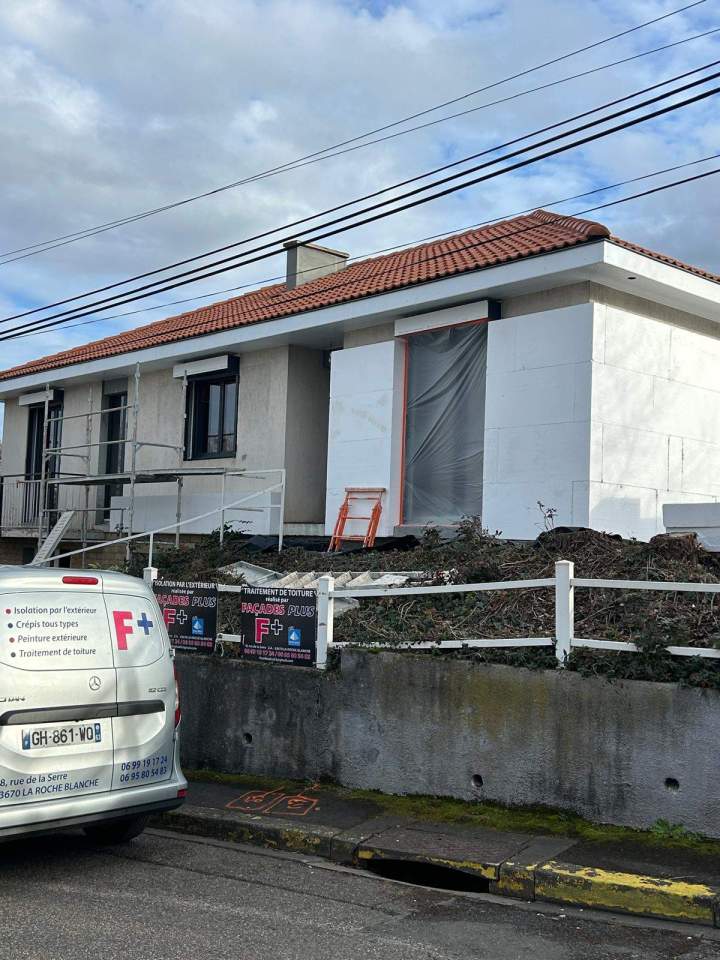 Isolation de mur par l'extérieur La Roche-Blanche